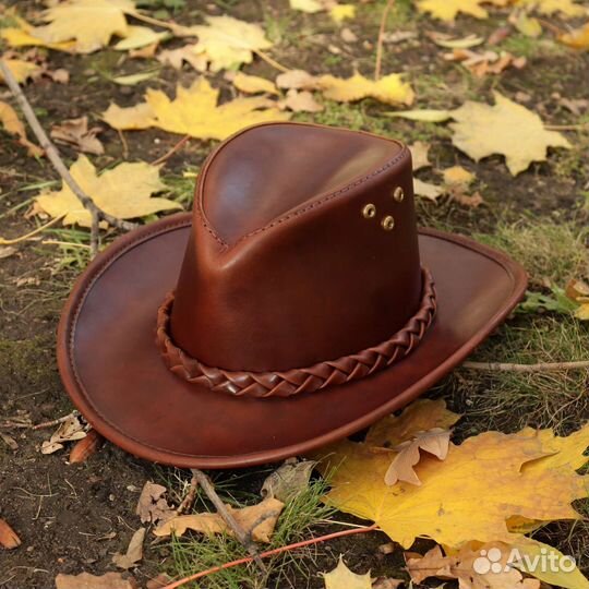 Ковбойская шляпа из кожи