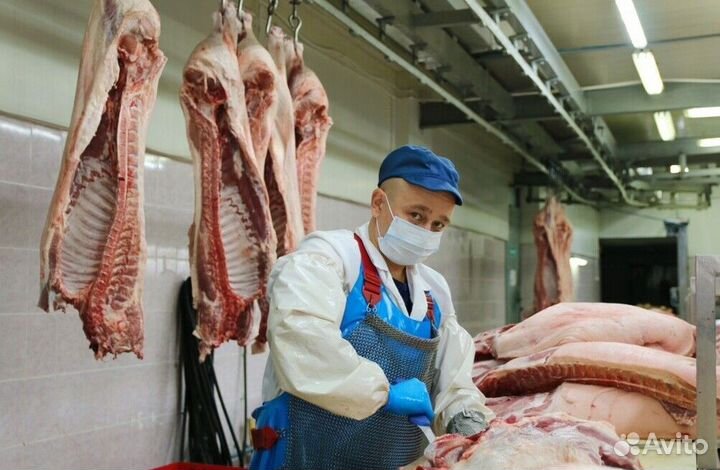 Работа разнорабочим на мясокомбинате(Вахта)