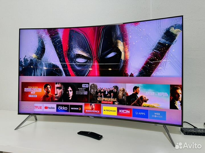 Изогнутый Samsung qled 127см UHD SMART TV Wi-Fi