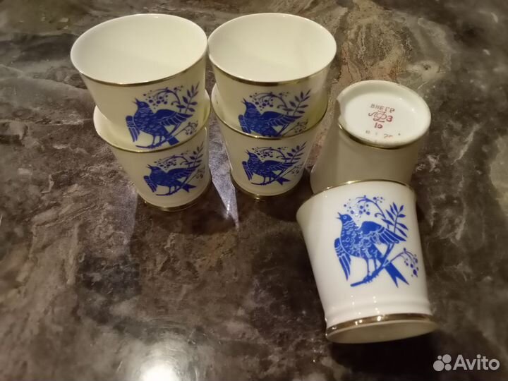 Фарфоровые рюмки. 6 шт