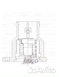 Термостат с ниж. крышкой для а/м ваз 1117-19 Ка
