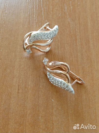 Позолоченные серьги