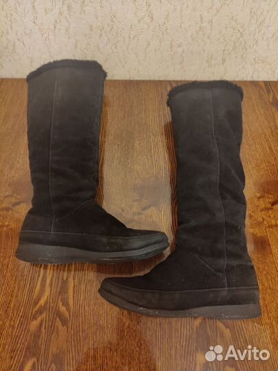 Сапоги женские зимние мех черные 37