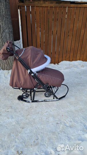 Санки коляска pikate снеговик 2021