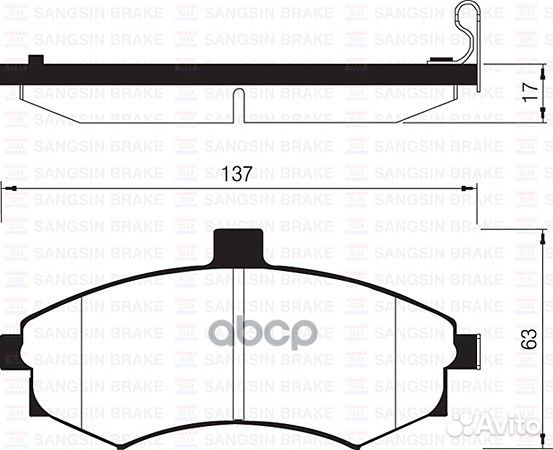 Колодки тормозные дисковые передние SP1152 Sang