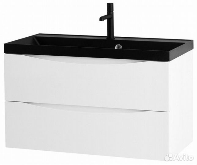 Мебель для ванной BelBagno Marino 80-BB800/450-LV-ART-AST-nero Bianco Opaco