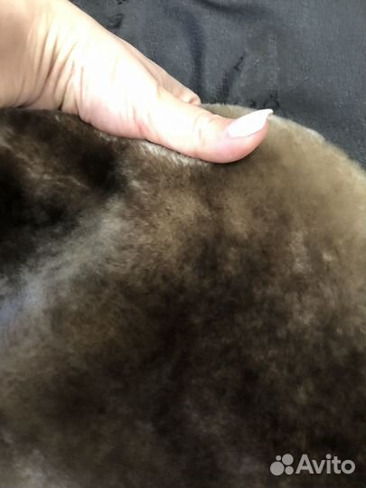 Шуба мутоновая с капюшоном