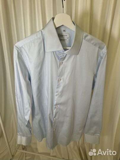 Голубая рубашка Albione (100% хлопок) 40S