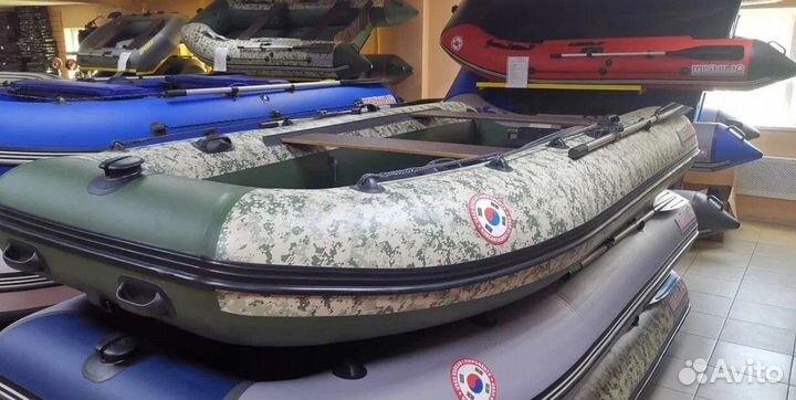 Лодка mishimo rapid 360 камуфляж/ пиксель зеленый