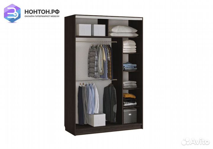Шкаф-купе Гранд 4-600 птицы венге