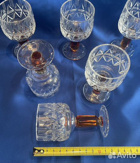 СССР набор фужер и рюмок чаша (6 шт) олимпиада 80