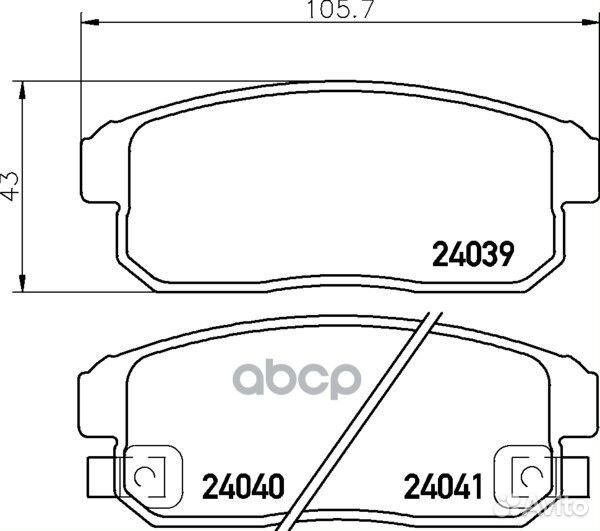 Колодки тормозные дисковые зад (PF-2467) NP