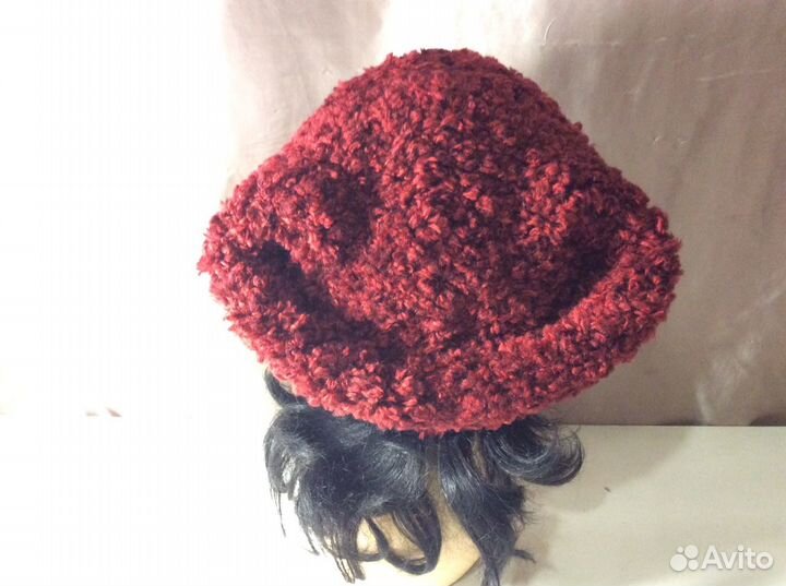 Роскошная папаха, пряжа букле, р 56-57, арт 266