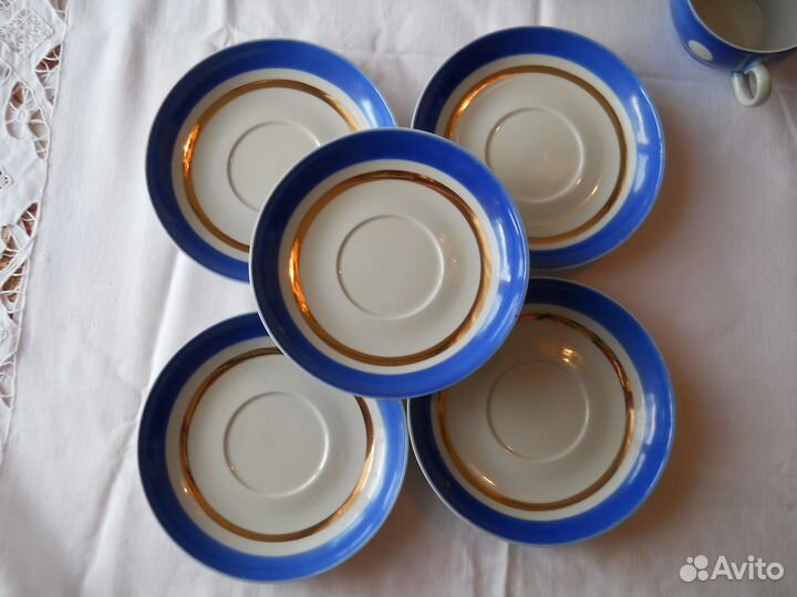 Чайный сервиз в горошек завод 