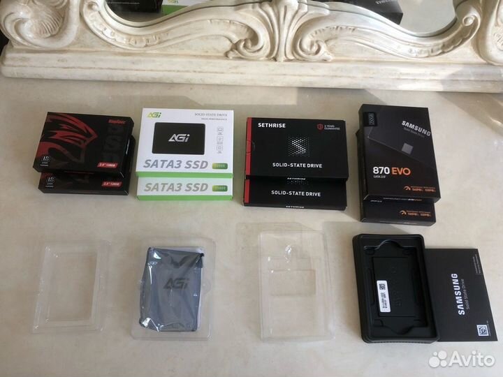 Коробки от SSD Samsung/KingSpec/AGI/Sethrise