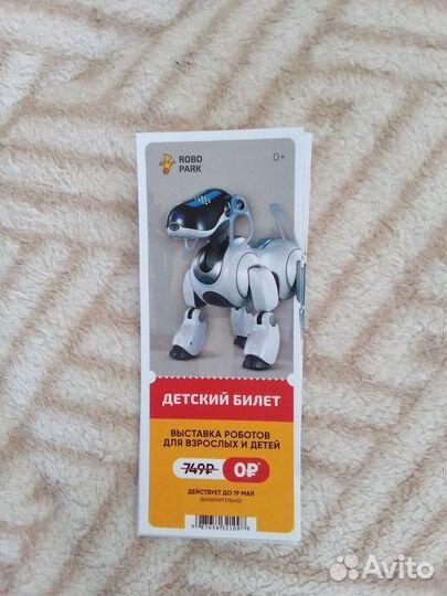 Детский билет на выставку роботов