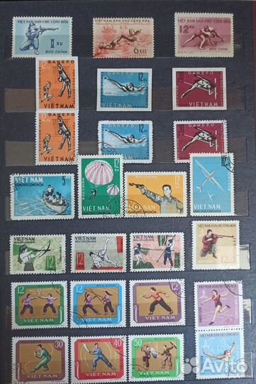 Почтовые марки Вьетнам и кндр Тема спорт