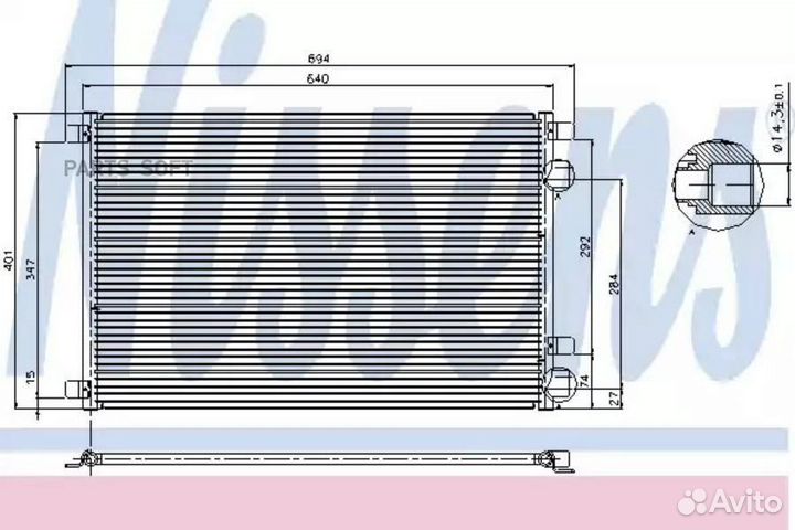 Nissens 94626 Радиатор кондиционера