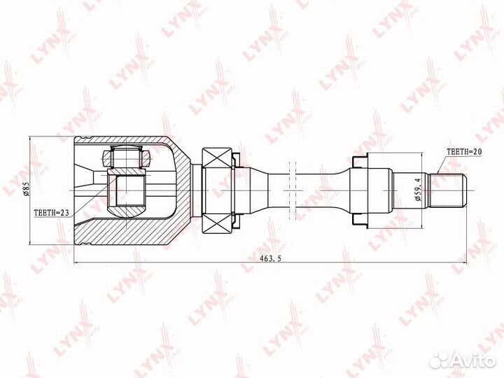 Шрус lynxauto CI-7500