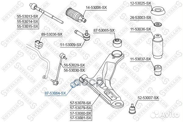 С б рычага пер. kia picanto 04 перед прав лев