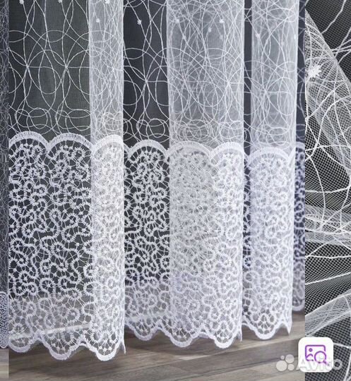 Тюль белая и молочная “Паутинка»(Турция)