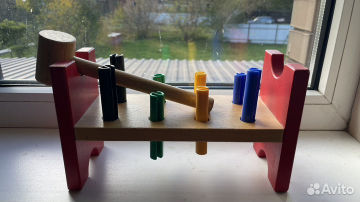 IKEA мула Блок с колышками и молотком