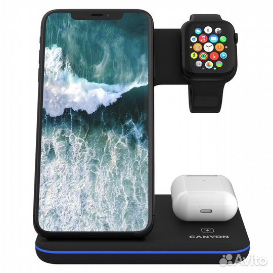Беспроводное зарядное устройство Canyon 3в1