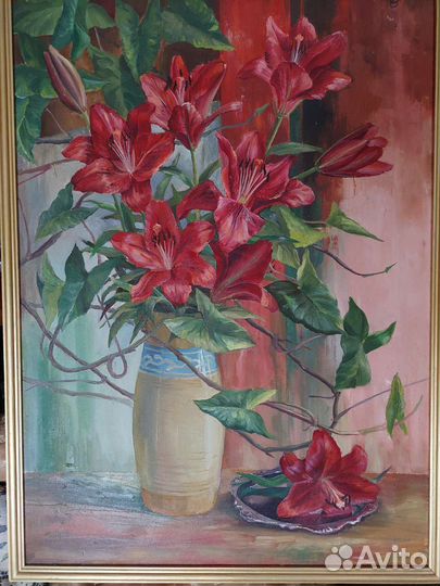 Картина маслом на холсте цветы