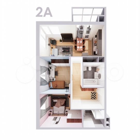 2-к. квартира, 60,9 м², 3/14 эт.