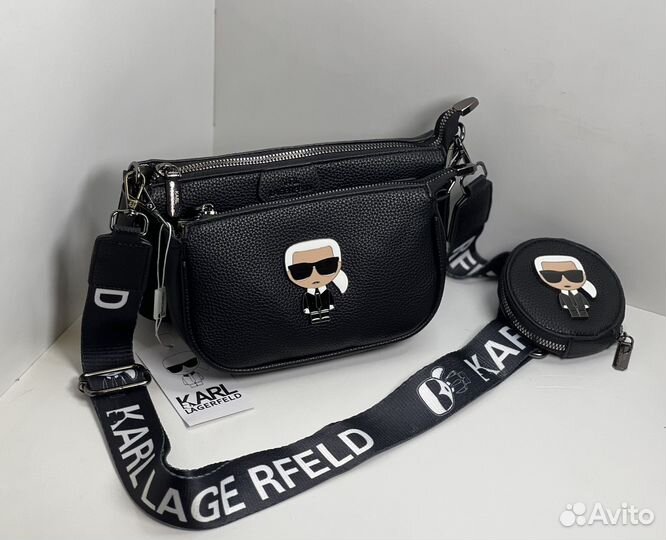 Сумка karl lagerfeld 3в1 через плечо