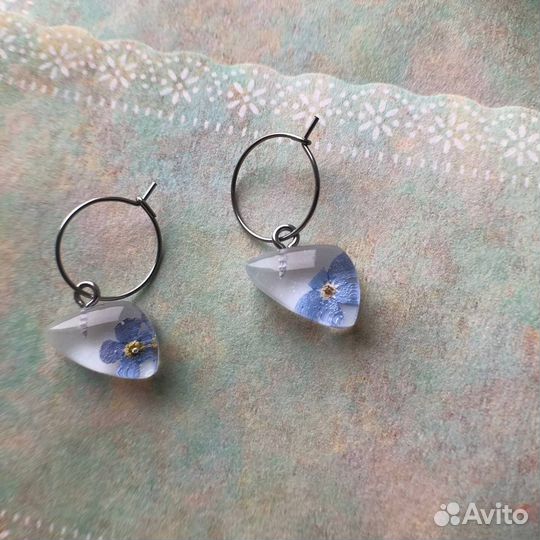 Серьги из эпоксидной смолы