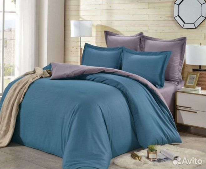 Постельное белье евро с готовым одеялом