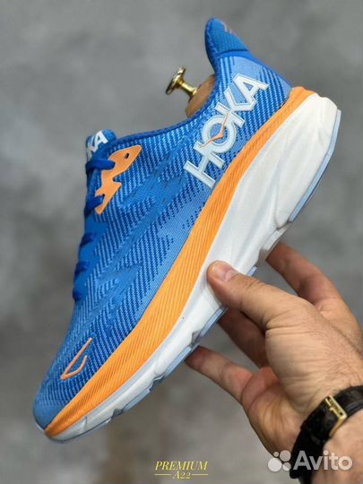 Hoka clifton 8 беговые голубые разм. 43