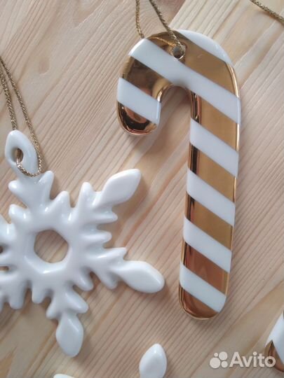 Фарфоровые игрушки на елку h&m home