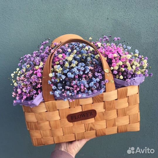 Радужная гипсофила доставка цветов