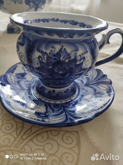 Фарфоровая посуда Гжель авторская