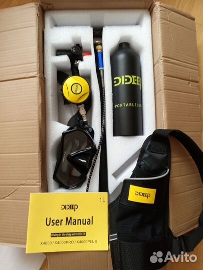 Мини акваланг для дайвинга балон 1л