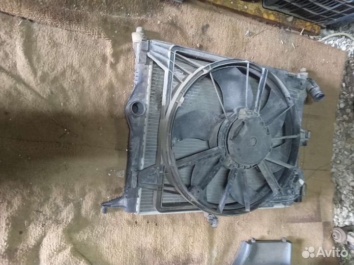 Радиатор с вентилятором рено логан 1