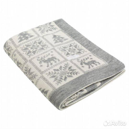 Плед детский вязаный новый