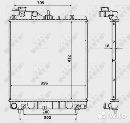 Радиатор системы охлаждения hyundai Atos 1.1 98