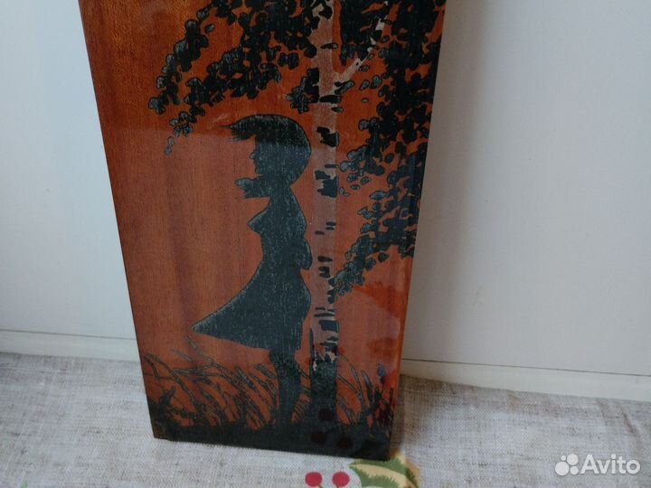 Деревянное панно настенное СССР, декор. Винтаж