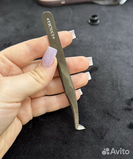 Пинцет для ресниц enigma с ручной заточкой