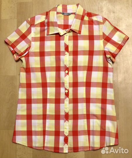 Рубашка на девочку клетчатая 153 - 158 см