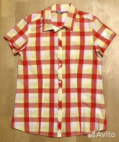 Рубашка на девочку клетчатая 153 - 158 см