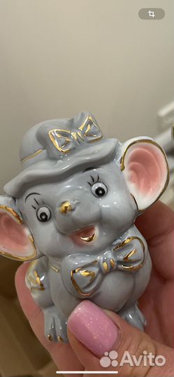 Статуэтки мышата СССР 1970-е гг. 2 шт