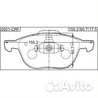 Колодки тормозные передние (mazda 3 BK 2003-2008)