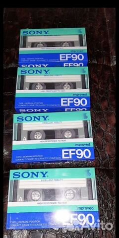 Аудиокассеты запечатанные sony EF 90 Япония