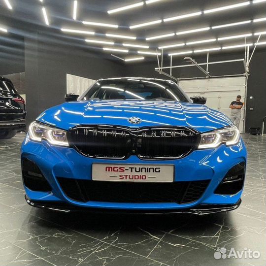 Губа переднего бампера Performance BMW 3er G20