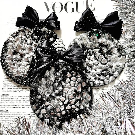 Набор ёлочных игрушек ручной работы