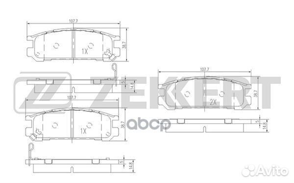 Колодки торм. диск. задн. Subaru Impreza (GFC G